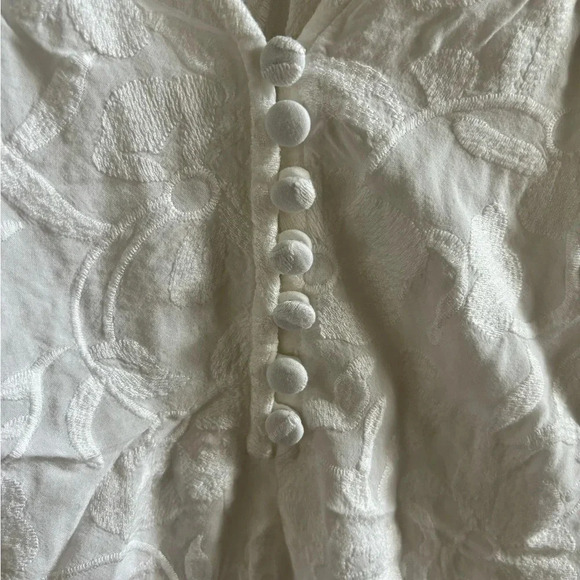 Brixon Ivy Stitch Fix Blouse Women's M White Floral Sheer Andrina Embroidered - Picture 2 of 5